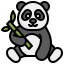 panda with bamboo